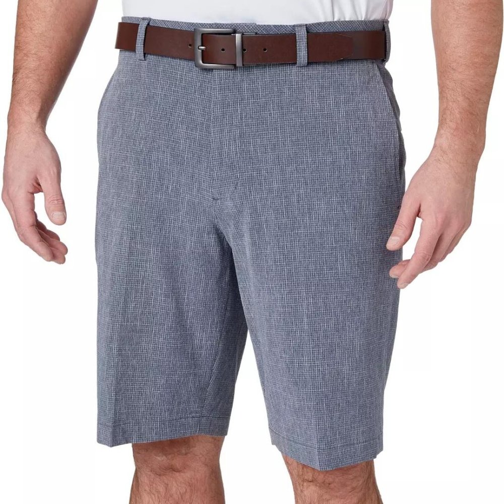 NWT Walter Hagen Men's Perfect 11 Majors Textured Grid 10" Golf Shorts